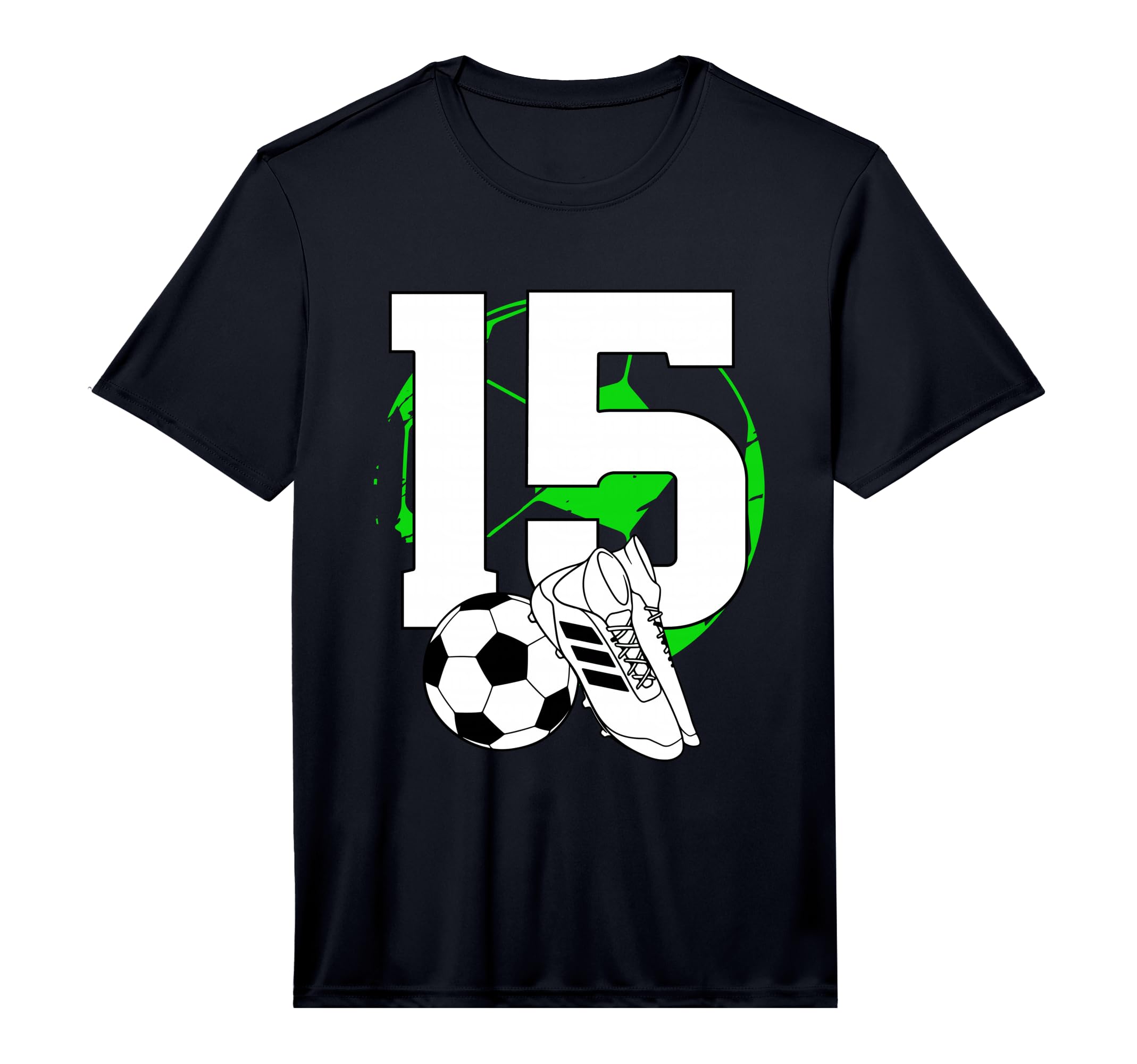 15Th Birthday Soccer Player Football T-Shirt - Custom Art Print for Adults - T-Shirt, Sweatshirt, Hoodie