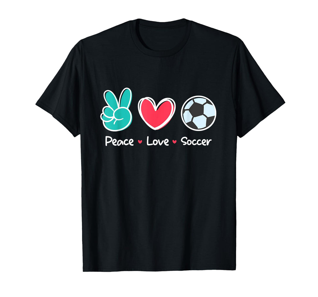 Funny Peace Love Soccer Field T-Shirt - Casual Everyday Wear Men Women - T-Shirt, Sweatshirt, Hoodie
