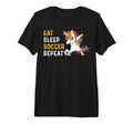 Funny Eat Sleep Soccer Repeat Tri Blend T-Shirt - Aesthetic Graphic Unisex - T-Shirt, Sweatshirt, Hoodie