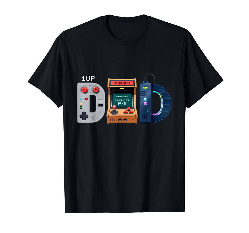 Gamer Dad Arcade Gaming Father T-Shirt - Custom Art Print for Adults - T-Shirt, Sweatshirt, Hoodie