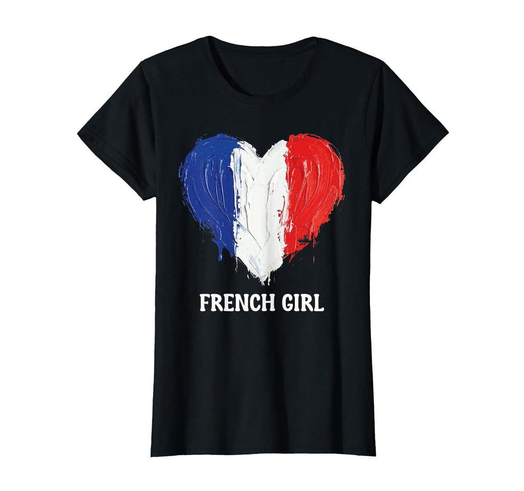 French Flag Heart Soccer Football France T-Shirt - Graphic Print Unisex - T-Shirt, Sweatshirt, Hoodie