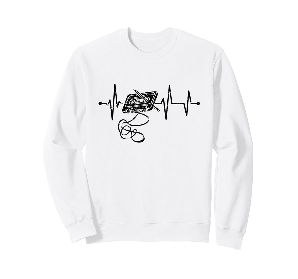 Music Cassette Heartbeat Mixtape Sweatshirt - Trendy Graphic for Adults - T-Shirt, Sweatshirt, Hoodie