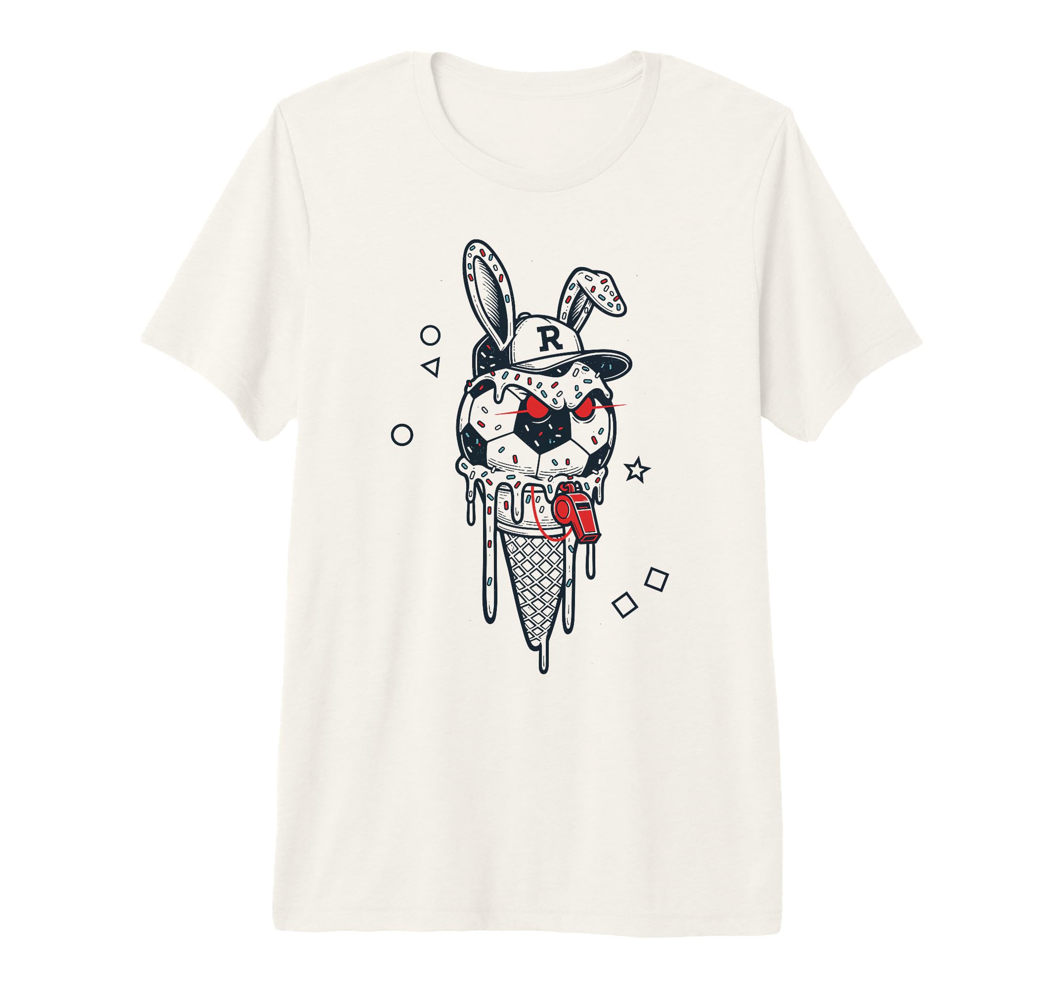 Soccer Bunny Referee Whistle Rabbit T-Shirt - Minimalist Print Unisex - T-Shirt, Sweatshirt, Hoodie