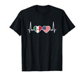 Mexico Usa Heartbeat Flag Proud Mexican T-Shirt - Unique Graphic Unisex - T-Shirt, Sweatshirt, Hoodie
