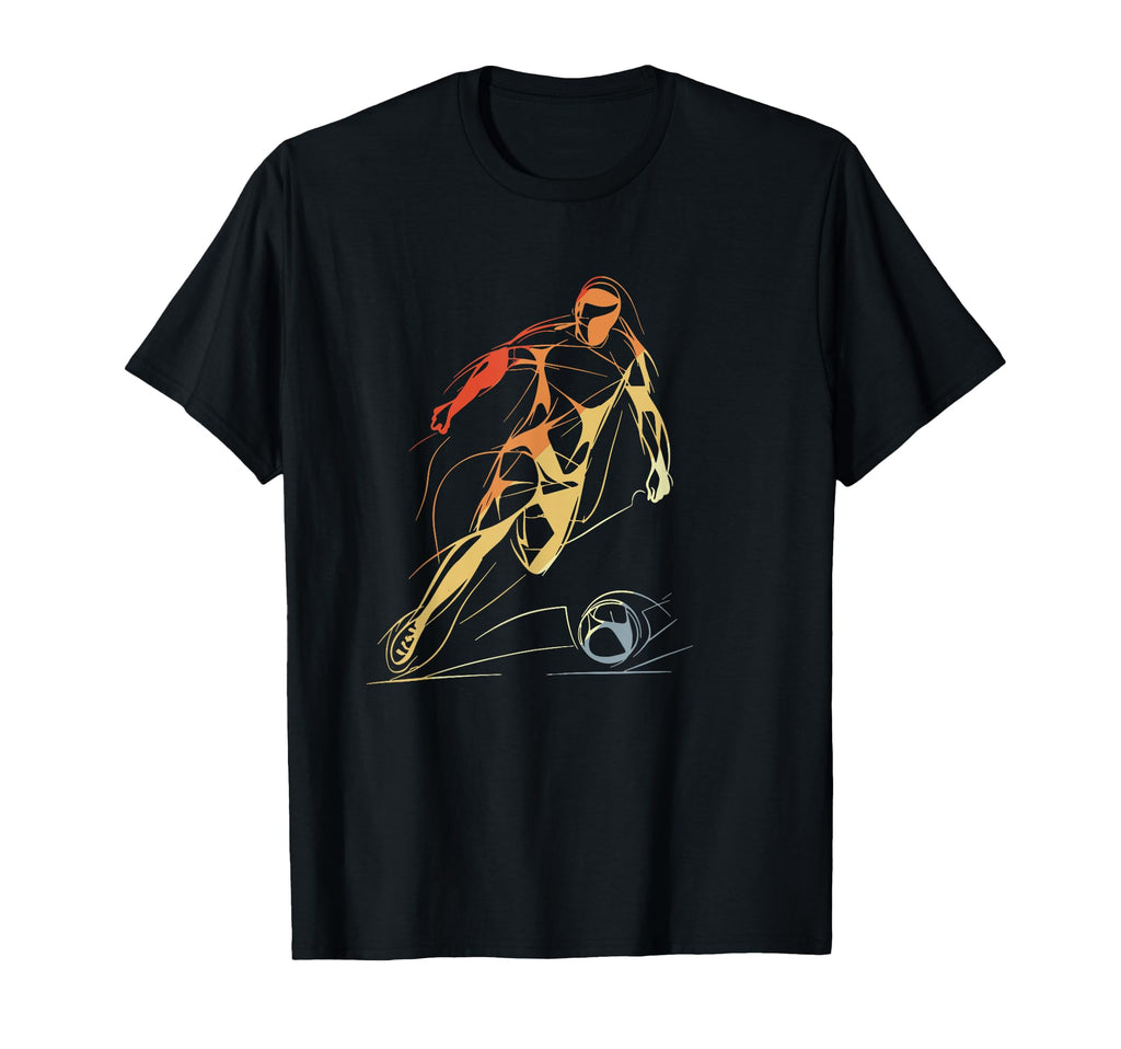 Soccer Player Sketch Football T-Shirt - Casual Everyday Wear Men Women - T-Shirt, Sweatshirt, Hoodie