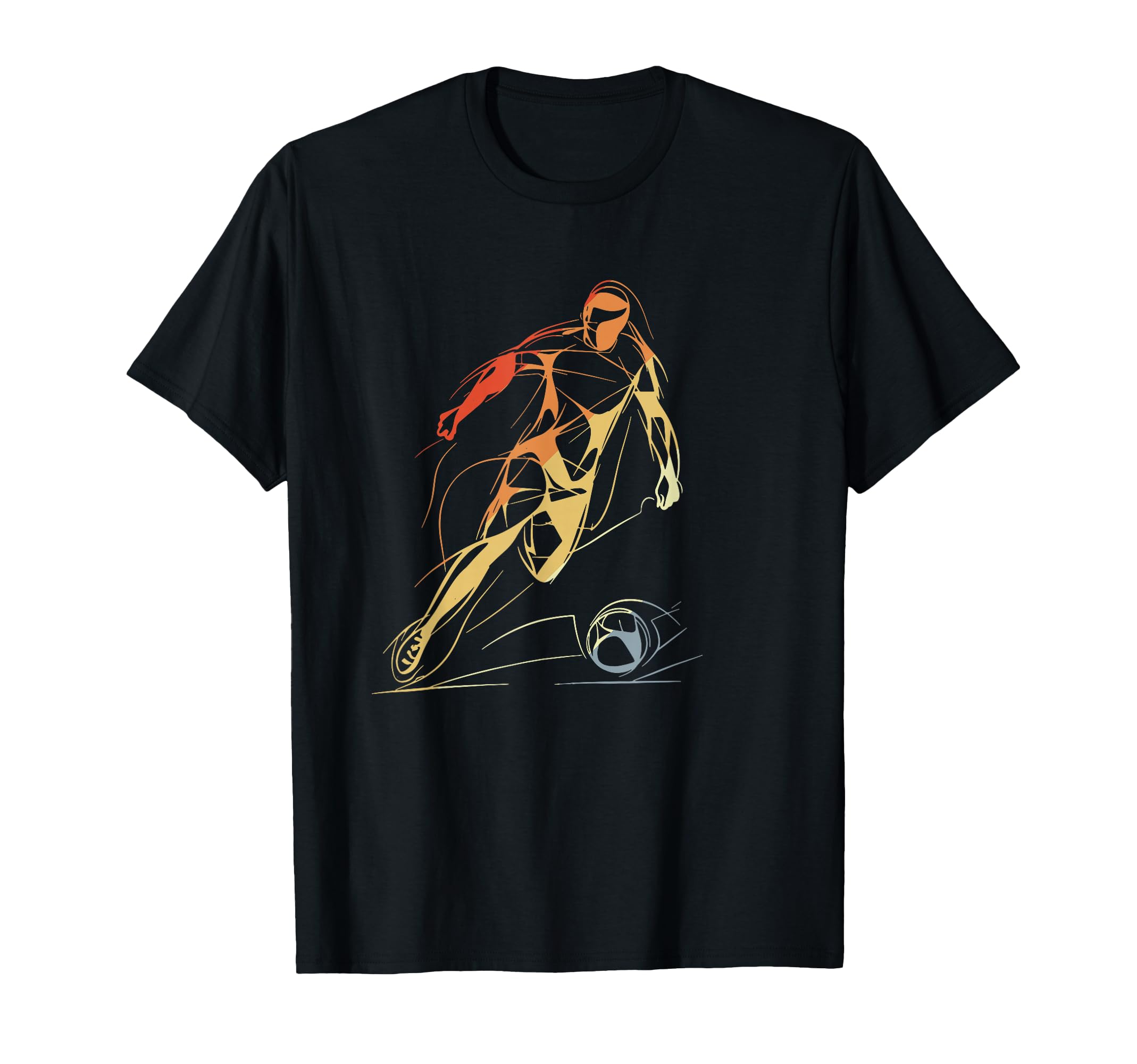 Soccer Player Sketch Football T-Shirt - Casual Everyday Wear Men Women - T-Shirt, Sweatshirt, Hoodie