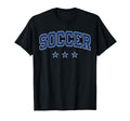 Soccer All Blue Stars Text T-Shirt - Casual Everyday Wear for Adults - T-Shirt, Sweatshirt, Hoodie