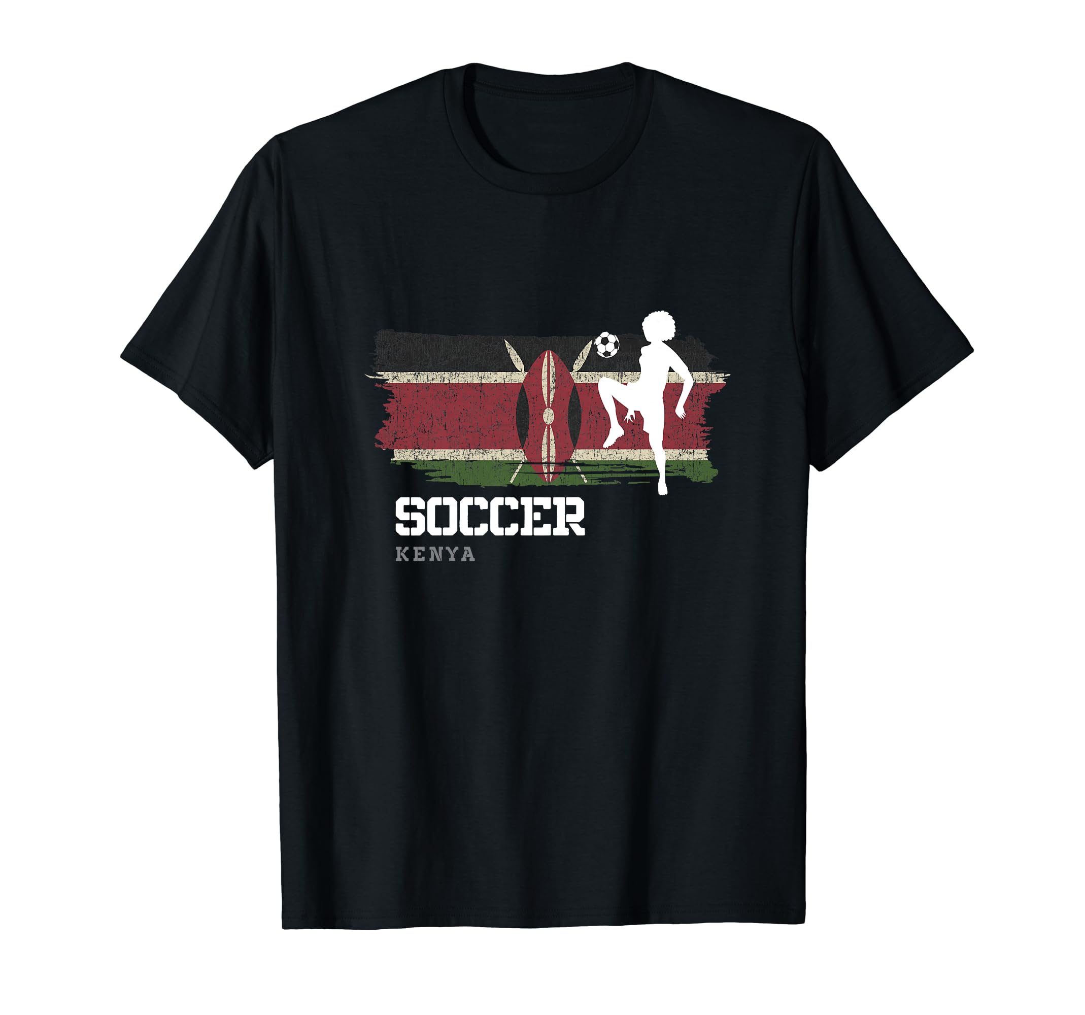 Soccer Kenya Flag Football Womens Soccer T-Shirt - Minimalist Print Unisex - T-Shirt, Sweatshirt, Hoodie