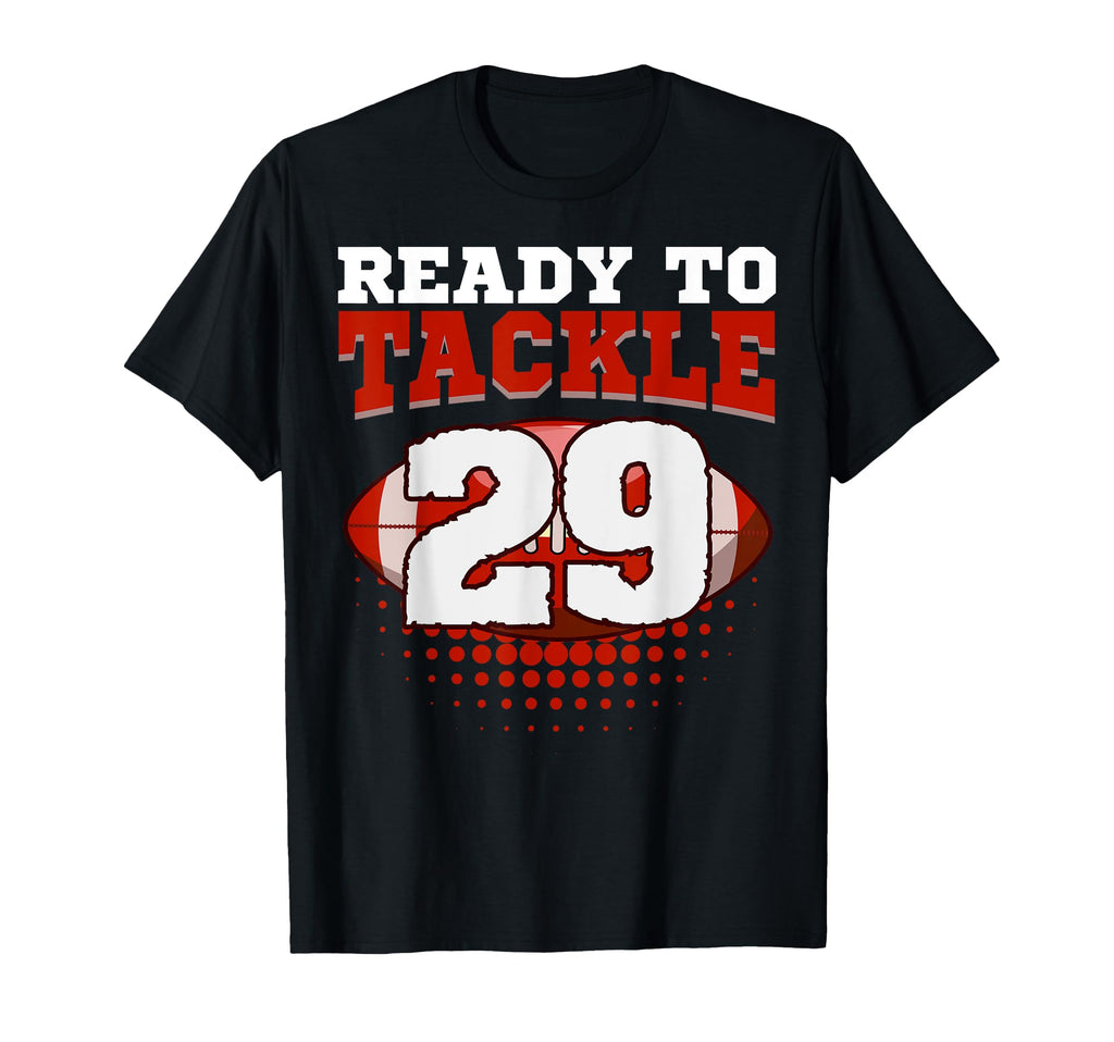 Football 29Th Birthday Player Tackle T-Shirt - Custom Art Print Men Women - T-Shirt, Sweatshirt, Hoodie