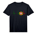 Portugal Heartbeat Ekg Pulse Portugal T-Shirt - Novelty Apparel Unisex - T-Shirt, Sweatshirt, Hoodie