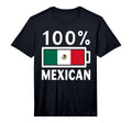 Mexico Flag 100 Mexican Battery T-Shirt - Casual Everyday Wear Men Women - T-Shirt, Sweatshirt, Hoodie
