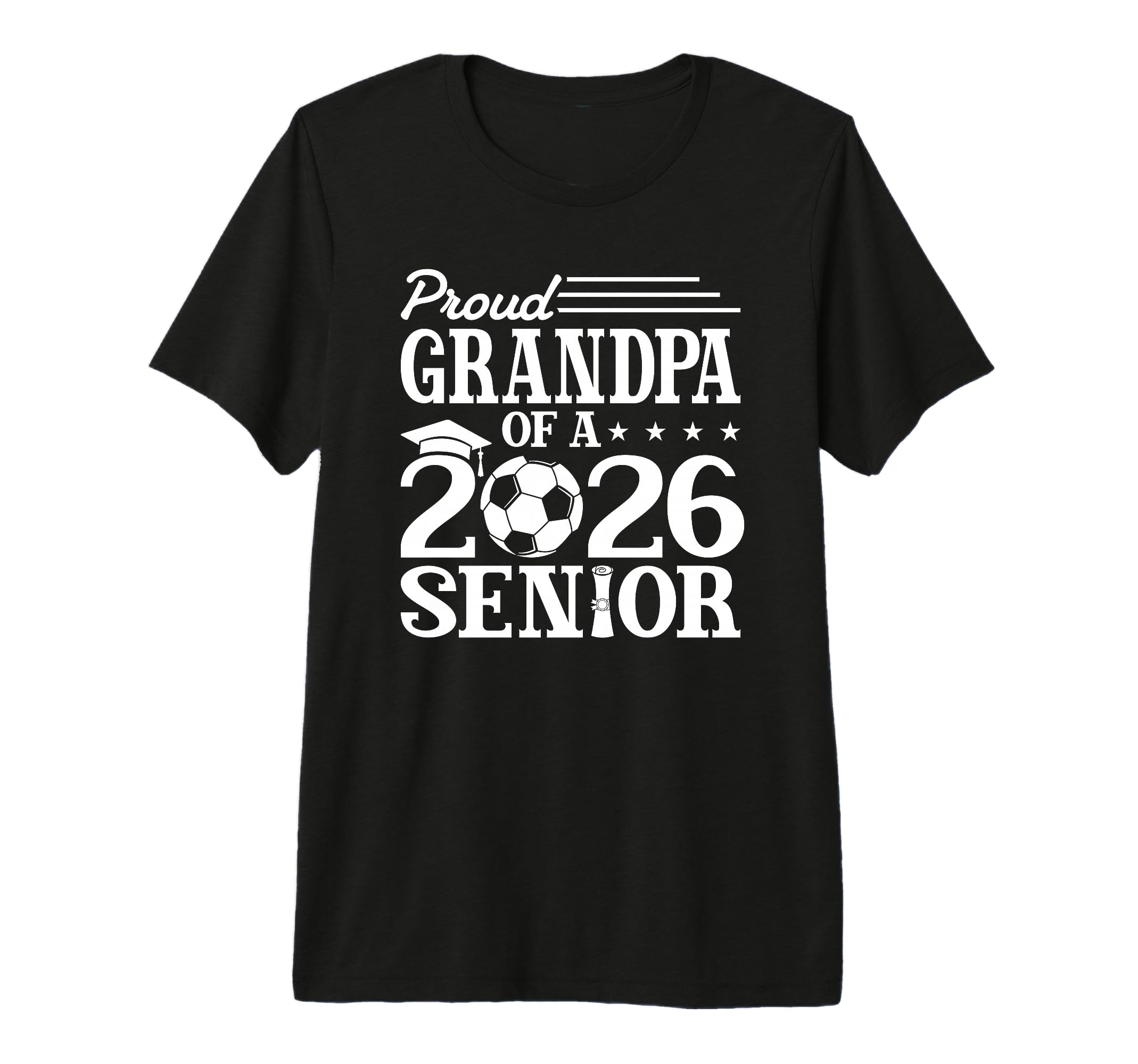 Proud Grandpa 2026 Senior Soccer T-Shirt - Custom Art Print Unisex - T-Shirt, Sweatshirt, Hoodie
