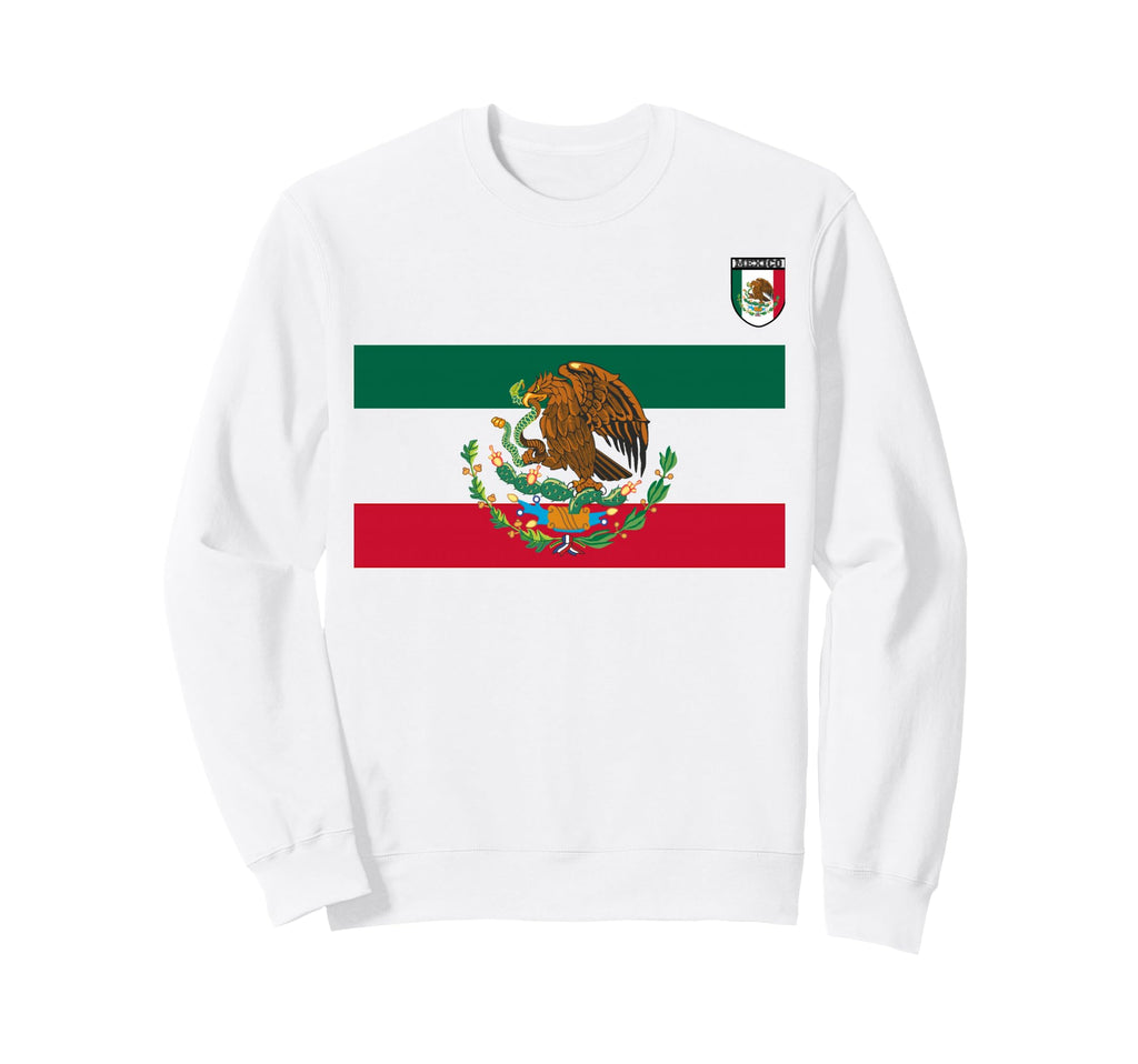 White Green Mexican Soccer Sweatshirt - Casual Everyday Wear Men Women - T-Shirt, Sweatshirt, Hoodie