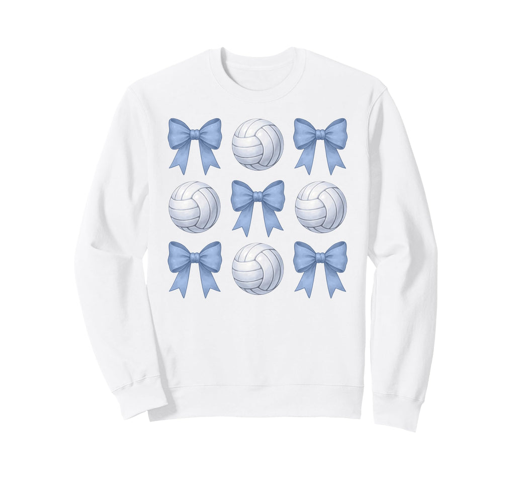 Volleyball Coquette Toile Blue Sweatshirt - Streetwear Style for Adults - T-Shirt, Sweatshirt, Hoodie