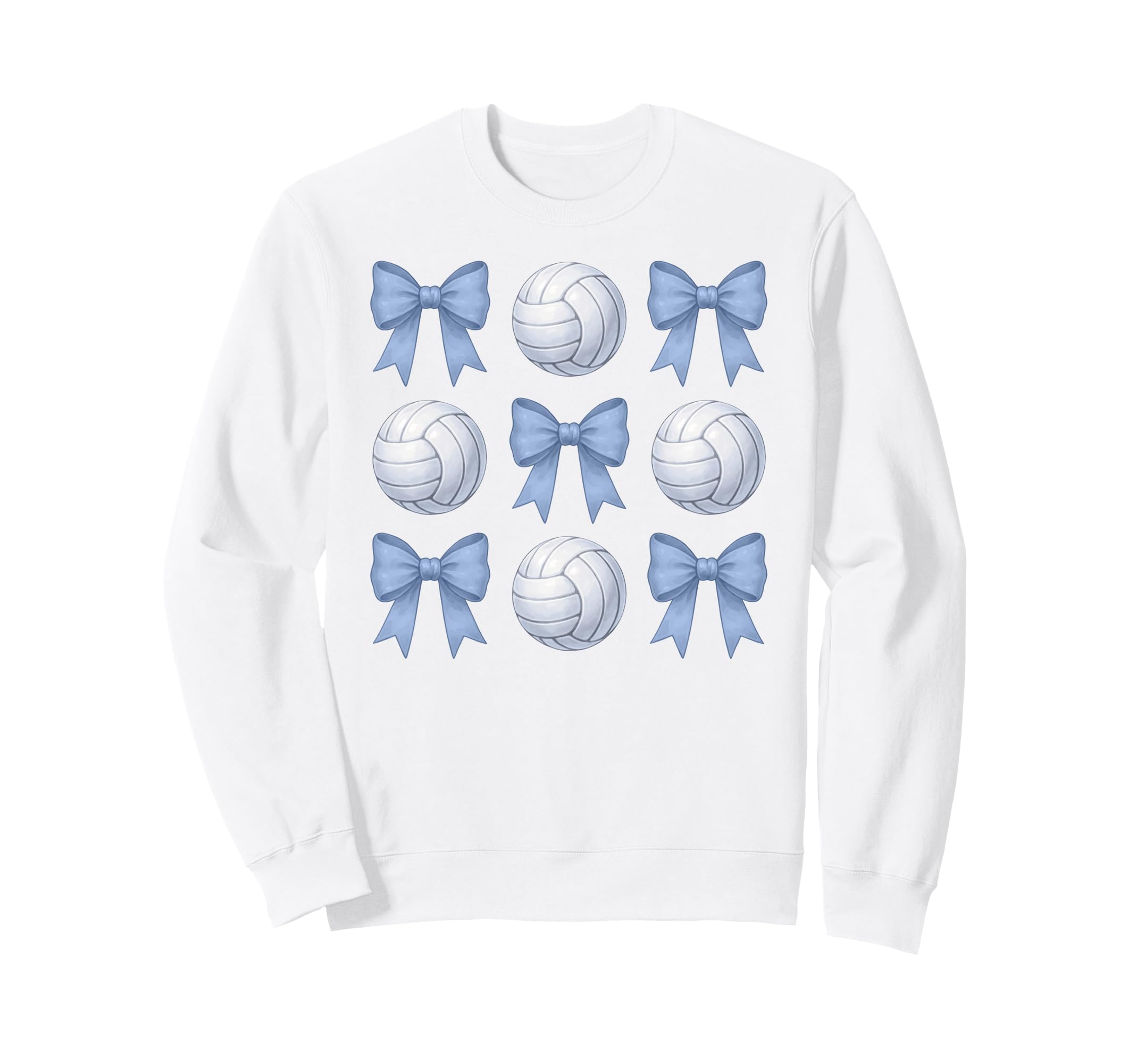 Volleyball Coquette Toile Blue Sweatshirt - Streetwear Style for Adults - T-Shirt, Sweatshirt, Hoodie