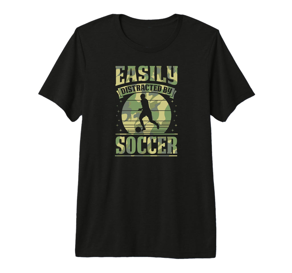 Easily Distracted Soccer Tri Blend T-Shirt - Novelty Apparel Unisex - T-Shirt, Sweatshirt, Hoodie