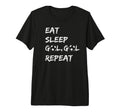 Funny Eat Sleep Goal Repeat Soccer T-Shirt - Custom Art Print Unisex - T-Shirt, Sweatshirt, Hoodie