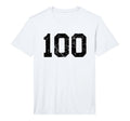 Black Distressed Sport Team Number 100 T-Shirt - Trendy Graphic Men Women - T-Shirt, Sweatshirt, Hoodie