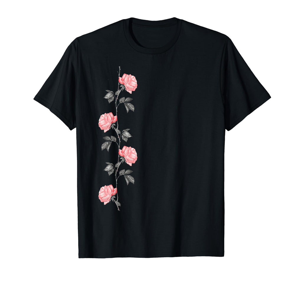 Rose Flower Aesthetic Grunge Rock 90S T-Shirt - Custom Art Print for Adults - T-Shirt, Sweatshirt, Hoodie