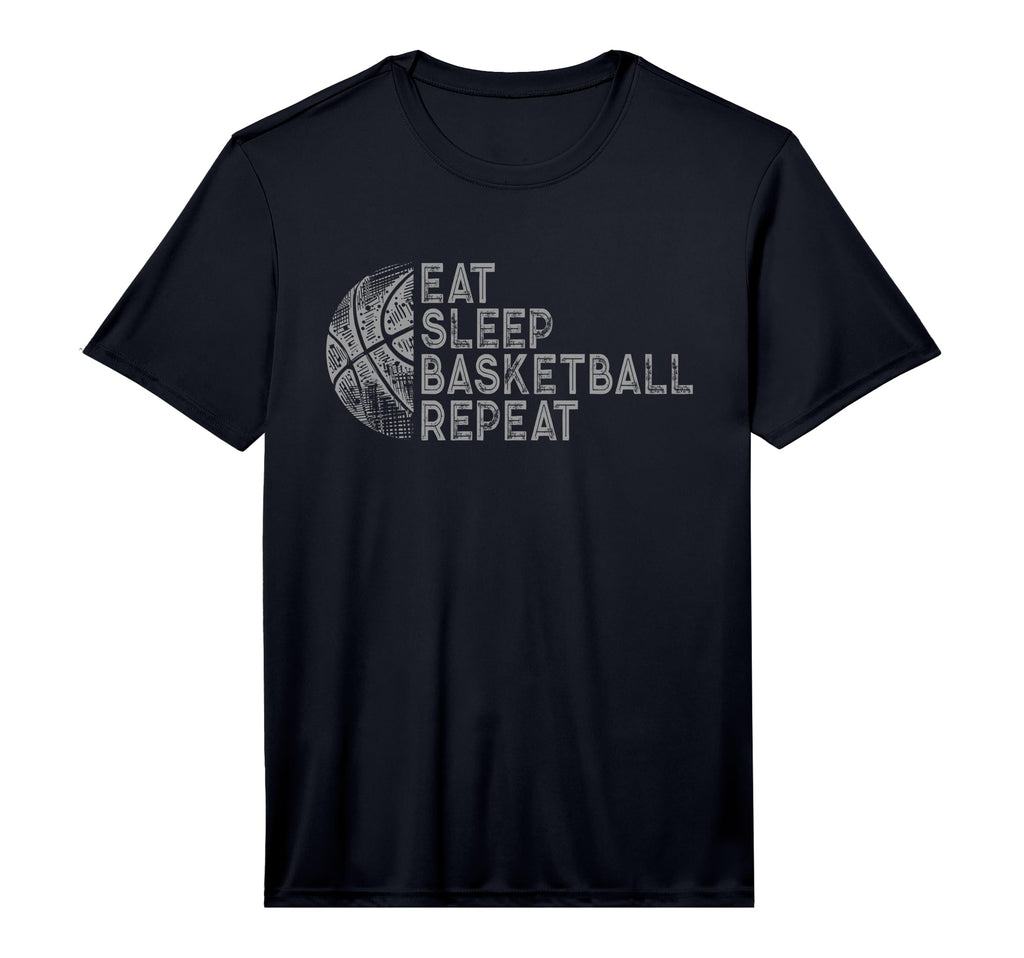 Eat Sleep Basketball Repeat Player T-Shirt - Fun Novelty Design Men Women - T-Shirt, Sweatshirt, Hoodie