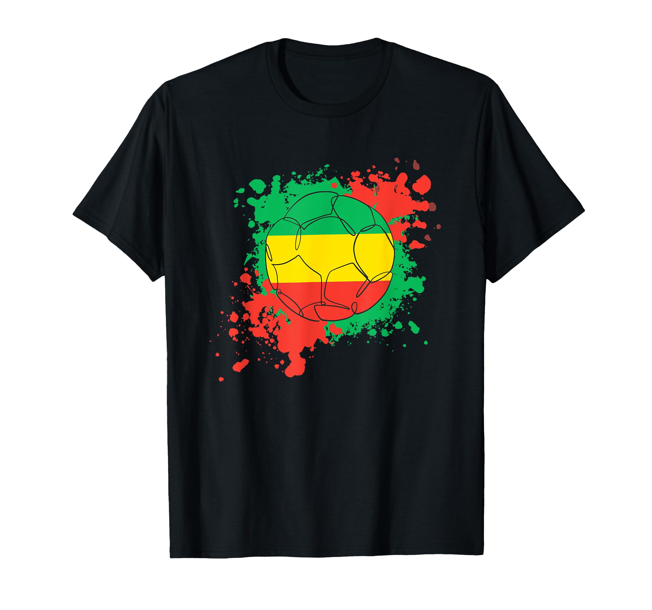 Soccer Ball Flag Congo T-Shirt - Casual Everyday Wear Men Women - T-Shirt, Sweatshirt, Hoodie