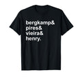 Bergkamp Pires Vieira Henry Soccer T-Shirt - Minimalist Print Men Women - T-Shirt, Sweatshirt, Hoodie