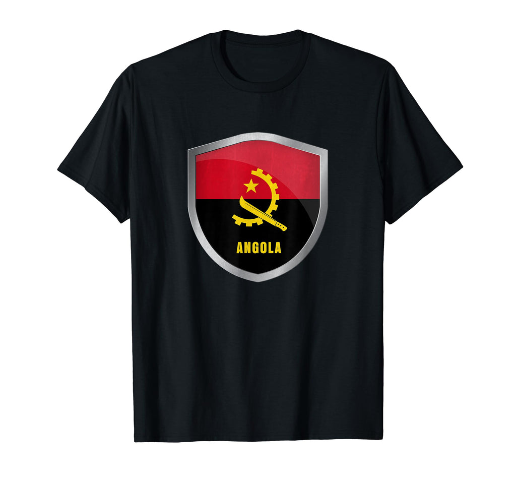 Angola Flag Badge Soccer Fans T-Shirt - Streetwear Style Men Women - T-Shirt, Sweatshirt, Hoodie