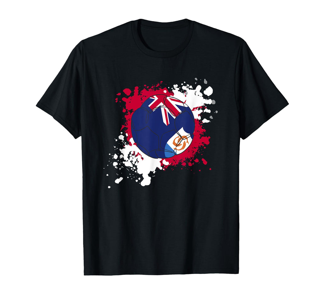 Soccer Ball Flag Anguilla T-Shirt - Aesthetic Graphic Unisex - T-Shirt, Sweatshirt, Hoodie