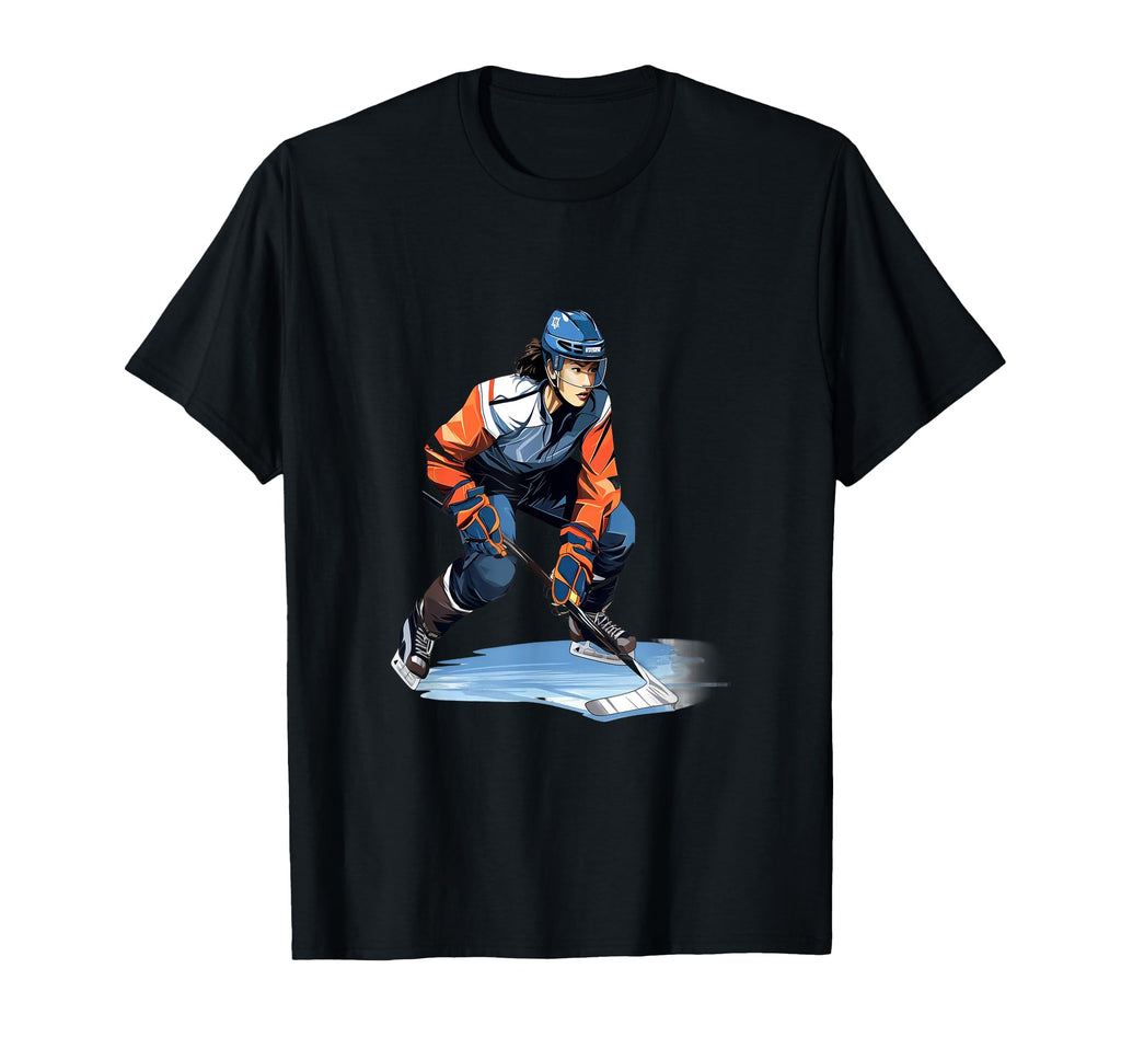 Ice Hockey Player Goalkeeper Hockey Stick T-Shirt - Unique Graphic Unisex - T-Shirt, Sweatshirt, Hoodie