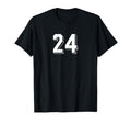 Number 24 80S 90S Soccer Team Jersey T-Shirt - Novelty Apparel for Adults - T-Shirt, Sweatshirt, Hoodie