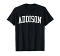 Addison Tx Distressed White Varsity T-Shirt - Unique Graphic Unisex - T-Shirt, Sweatshirt, Hoodie