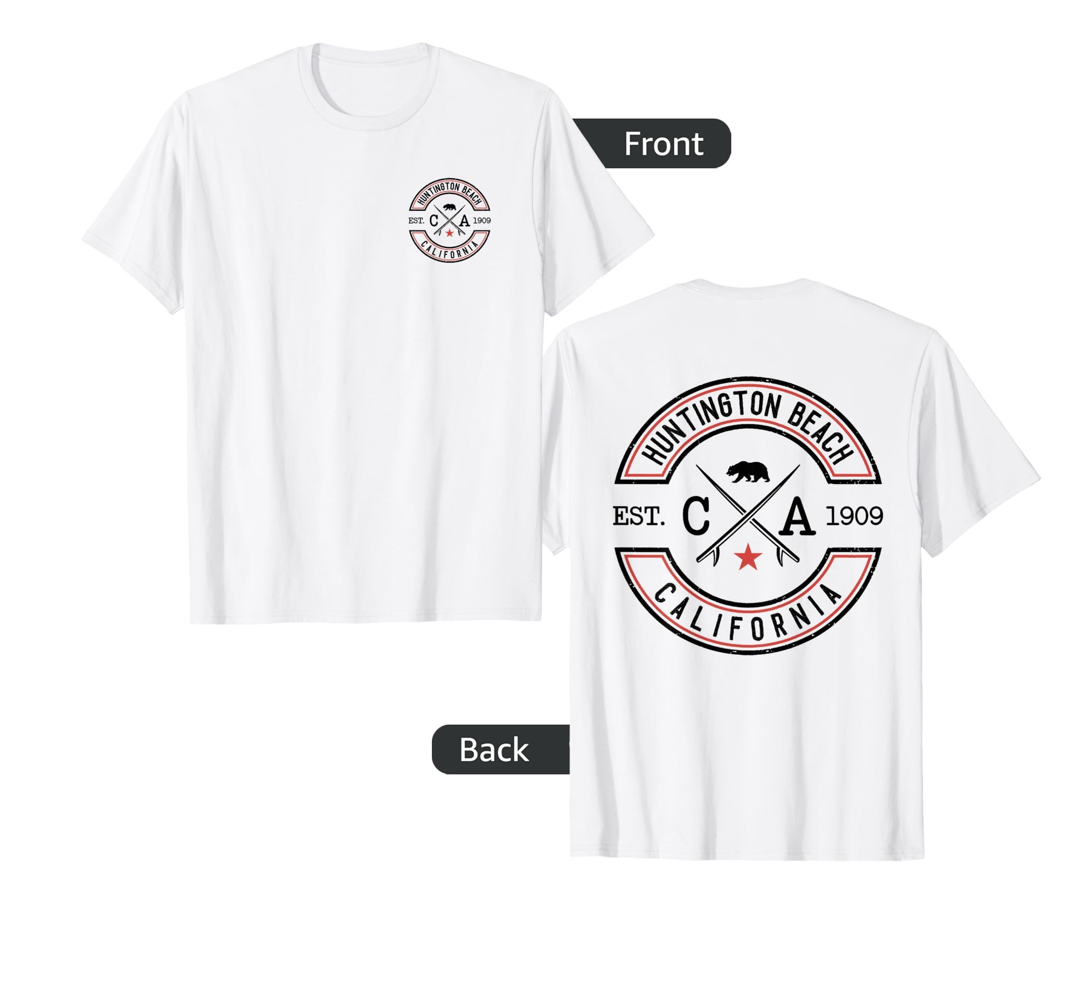 Huntington Beach California Ca Surfer T-Shirt - Novelty Apparel Unisex - T-Shirt, Sweatshirt, Hoodie