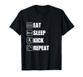 Eat Sleep Kick Repeat Soccer T-Shirt - Aesthetic Graphic for Adults - T-Shirt, Sweatshirt, Hoodie