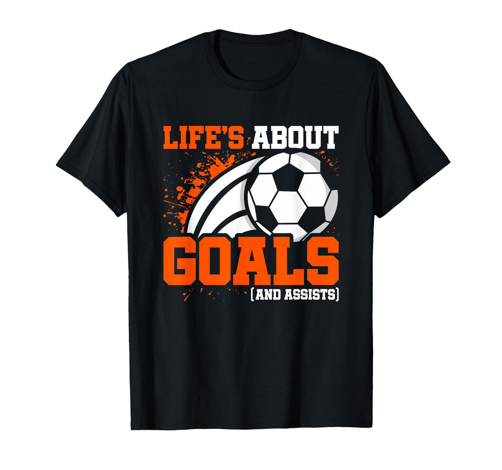 Soccer Player Lifes About Goals T-Shirt - Custom Art Print for Adults - T-Shirt, Sweatshirt, Hoodie