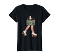 Womens Roller Skates Skating 80S T-Shirt - Fun Novelty Design for Adults - T-Shirt, Sweatshirt, Hoodie