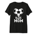 Ball Mom Heart Funny Soccer Mom T-Shirt - Casual Everyday Wear Men Women - T-Shirt, Sweatshirt, Hoodie