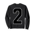White Black Sports Team Number 2 Sweatshirt - Streetwear Style Unisex - T-Shirt, Sweatshirt, Hoodie