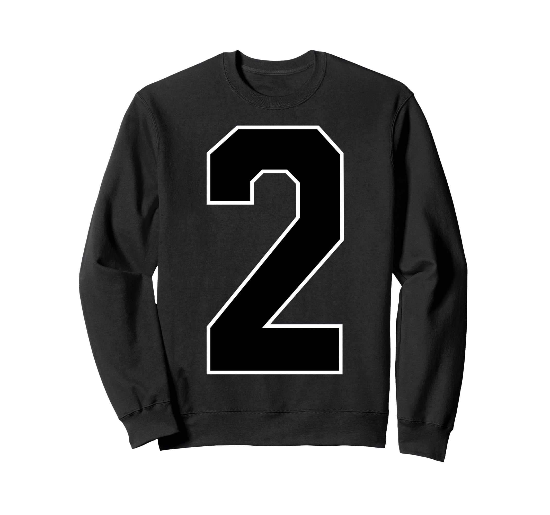 White Black Sports Team Number 2 Sweatshirt - Streetwear Style Unisex - T-Shirt, Sweatshirt, Hoodie