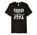 Mens Ice Hockey Keeper Papa Ice Hockey T-Shirt - Minimalist Print Unisex - T-Shirt, Sweatshirt, Hoodie