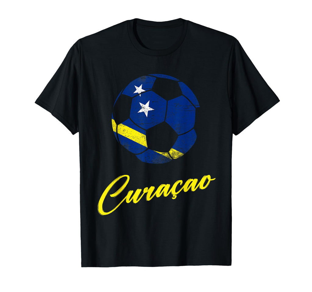 Curacao Soccer Ball Curacao Flag T-Shirt - Casual Everyday Wear Men Women - T-Shirt, Sweatshirt, Hoodie