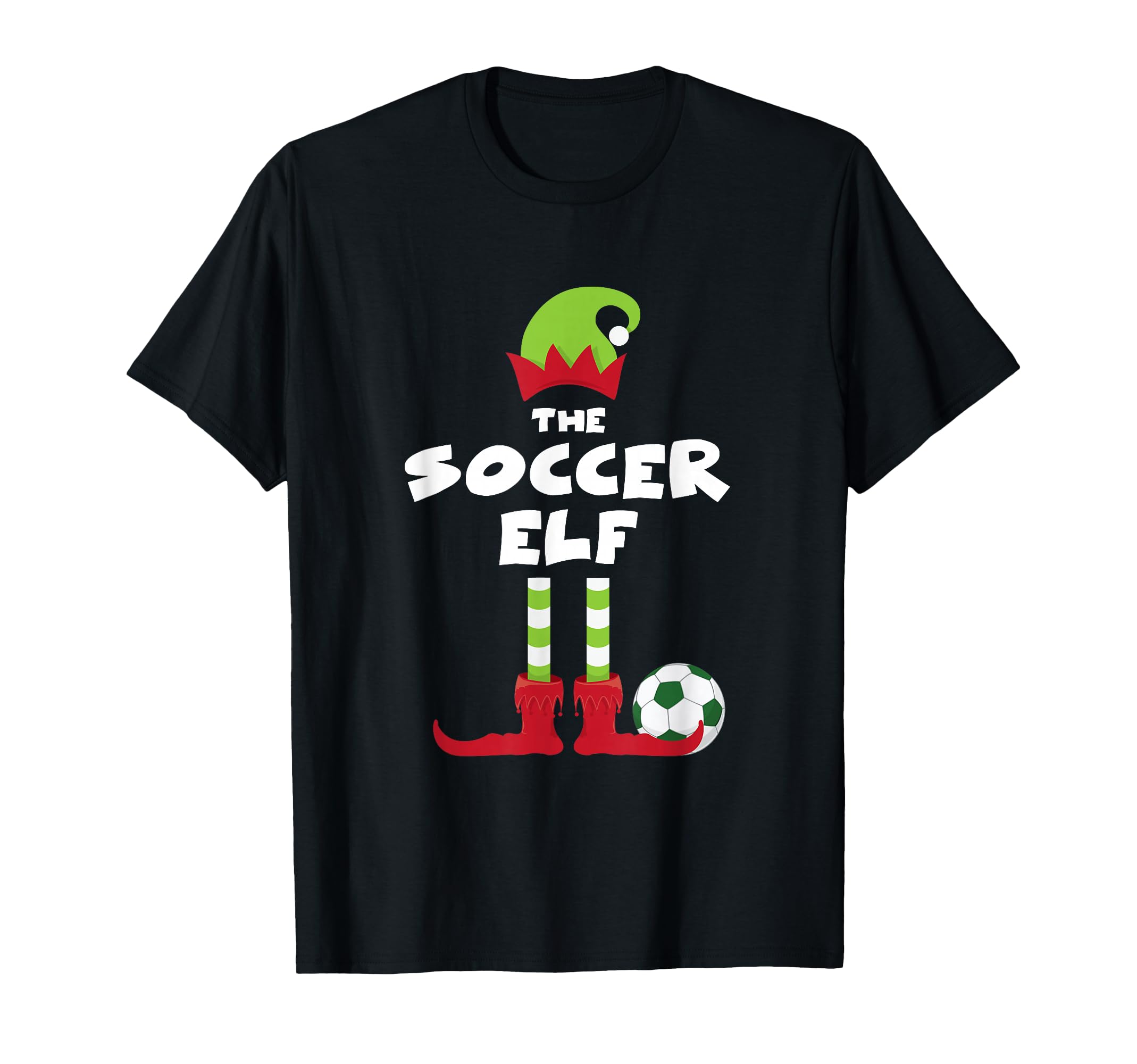 Soccer Elf Matching Family Party T-Shirt - Minimalist Print for Adults - T-Shirt, Sweatshirt, Hoodie