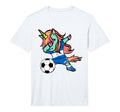 Unicorn Dabbing Nicaragua Soccer T-Shirt - Aesthetic Graphic Men Women - T-Shirt, Sweatshirt, Hoodie