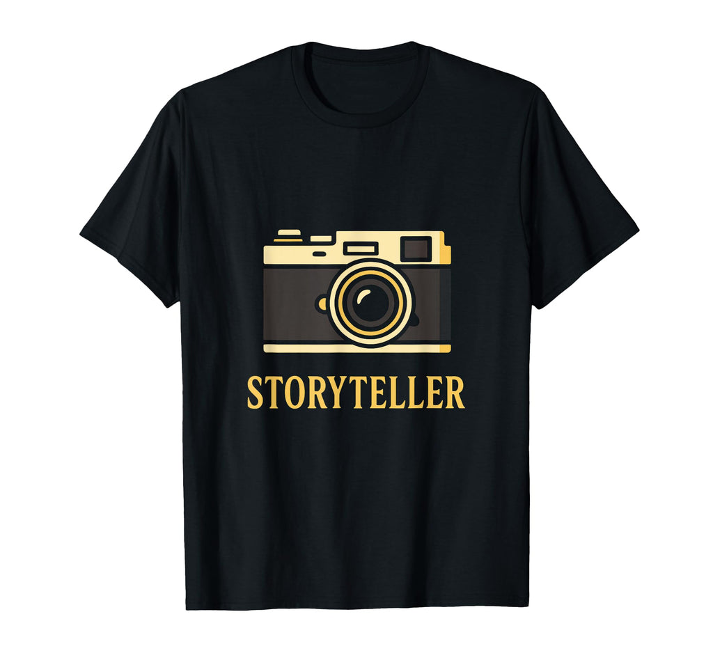 Storyteller Camera Photography Lens T-Shirt - Minimalist Print Men Women - T-Shirt, Sweatshirt, Hoodie