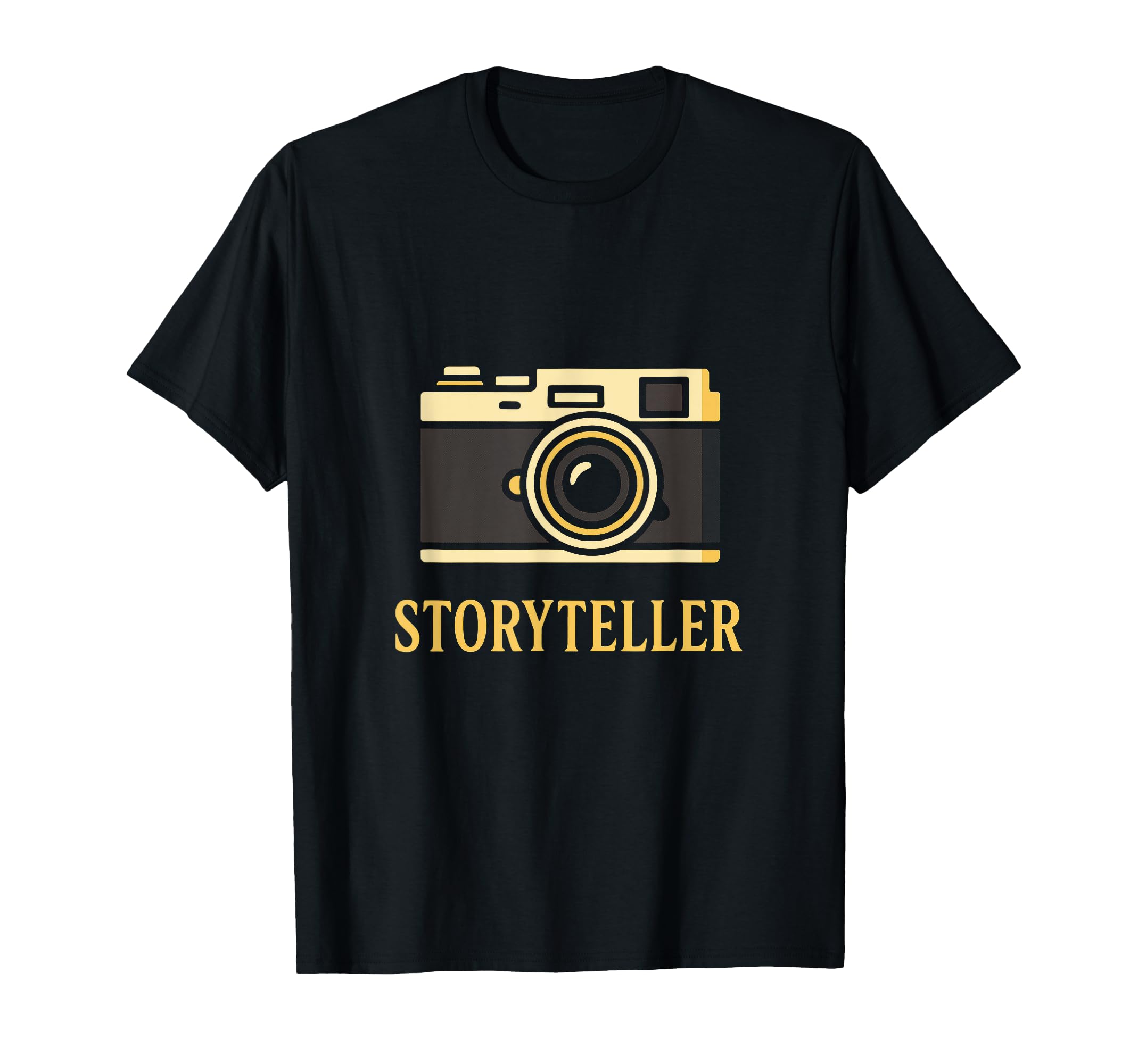 Storyteller Camera Photography Lens T-Shirt - Minimalist Print Men Women - T-Shirt, Sweatshirt, Hoodie