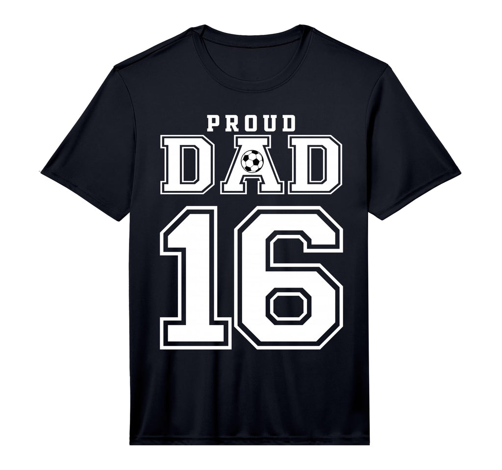 Number 16 Custom Proud Soccer T-Shirt - Fun Novelty Design for Adults - T-Shirt, Sweatshirt, Hoodie
