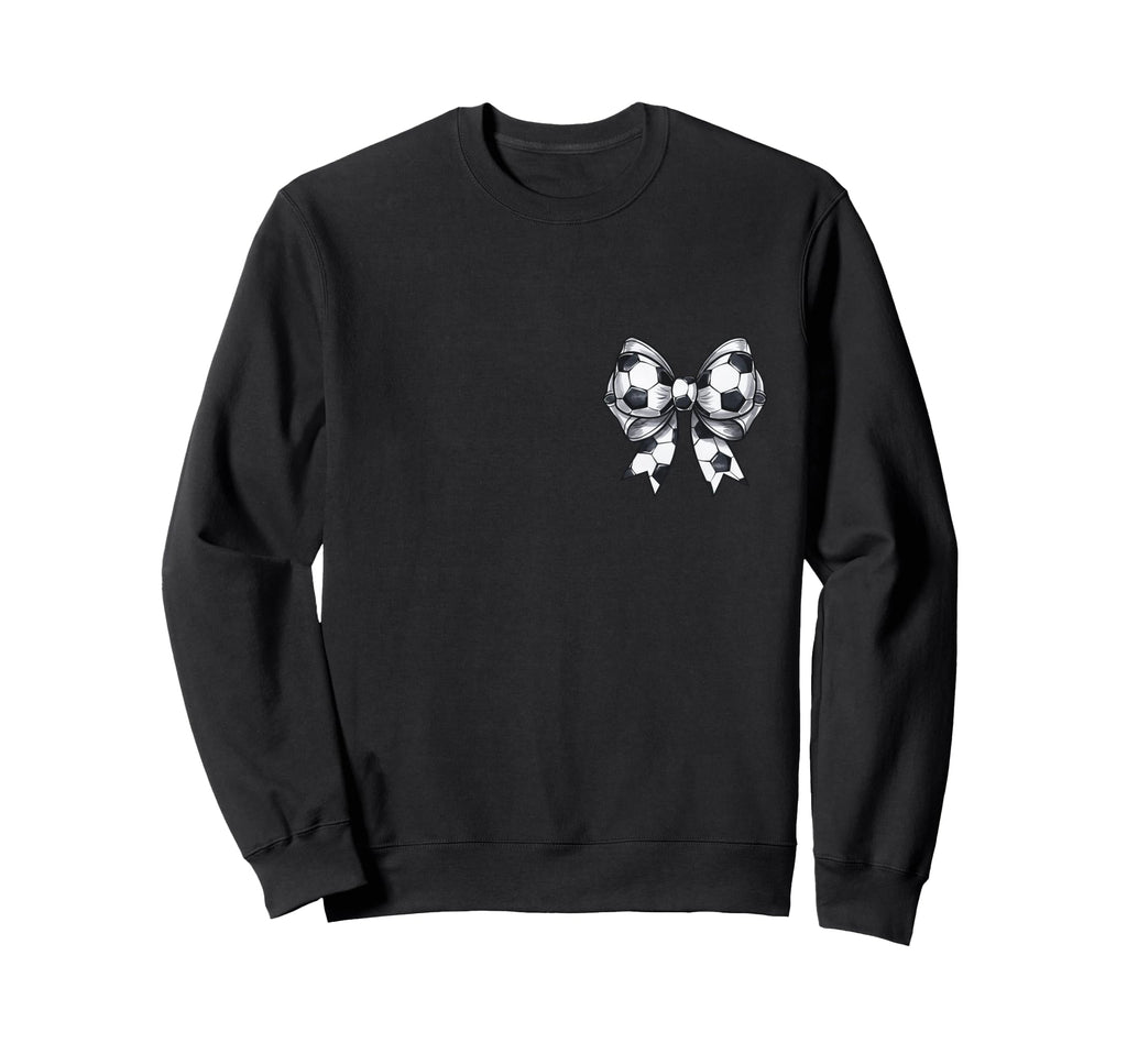 Soccer Aunt Coquette Bow Front Back Sweatshirt - Aesthetic Graphic Unisex - T-Shirt, Sweatshirt, Hoodie