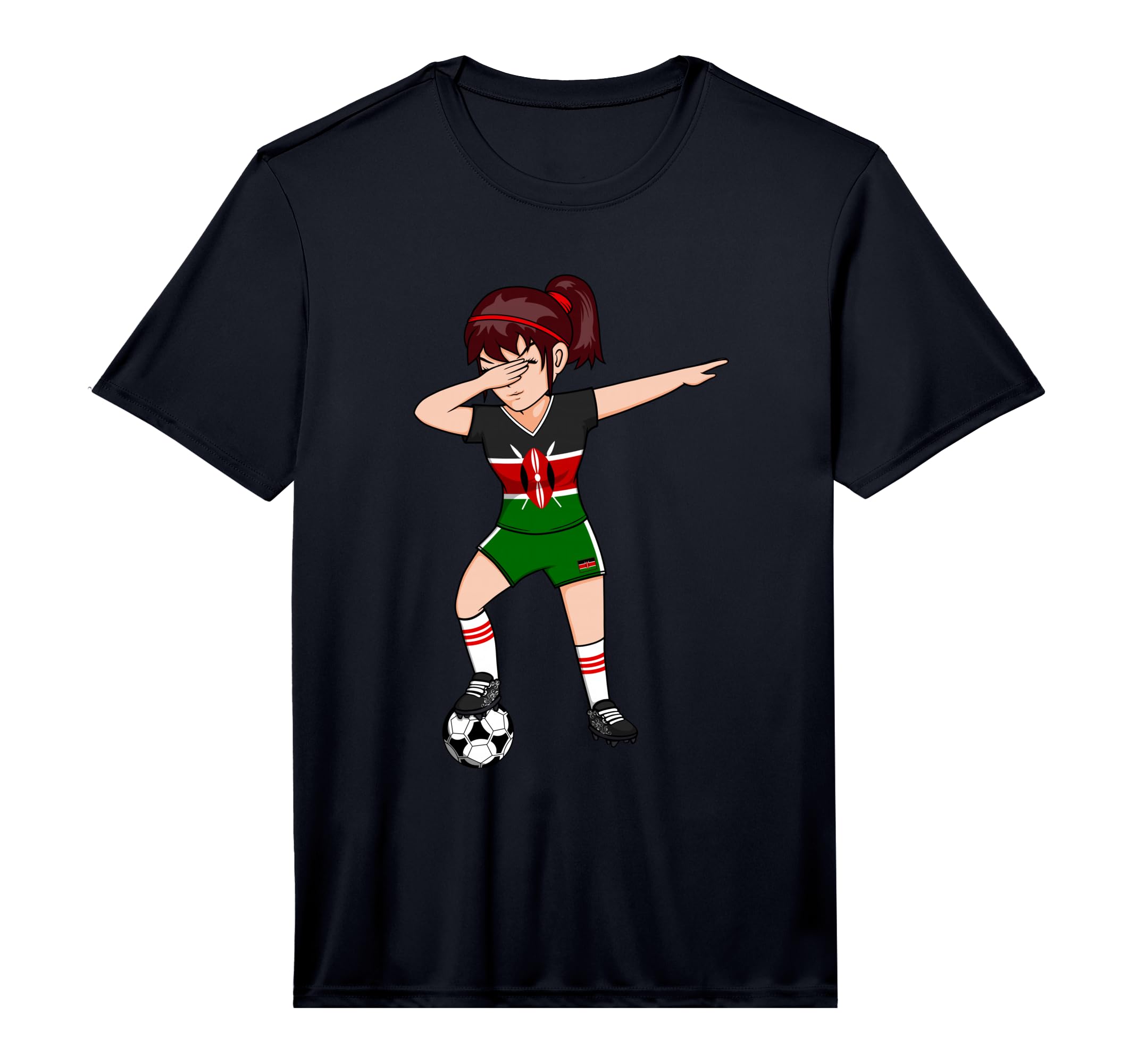 Dabbing Kenya Football Team Kenyan Flag T-Shirt - Graphic Print Unisex - T-Shirt, Sweatshirt, Hoodie