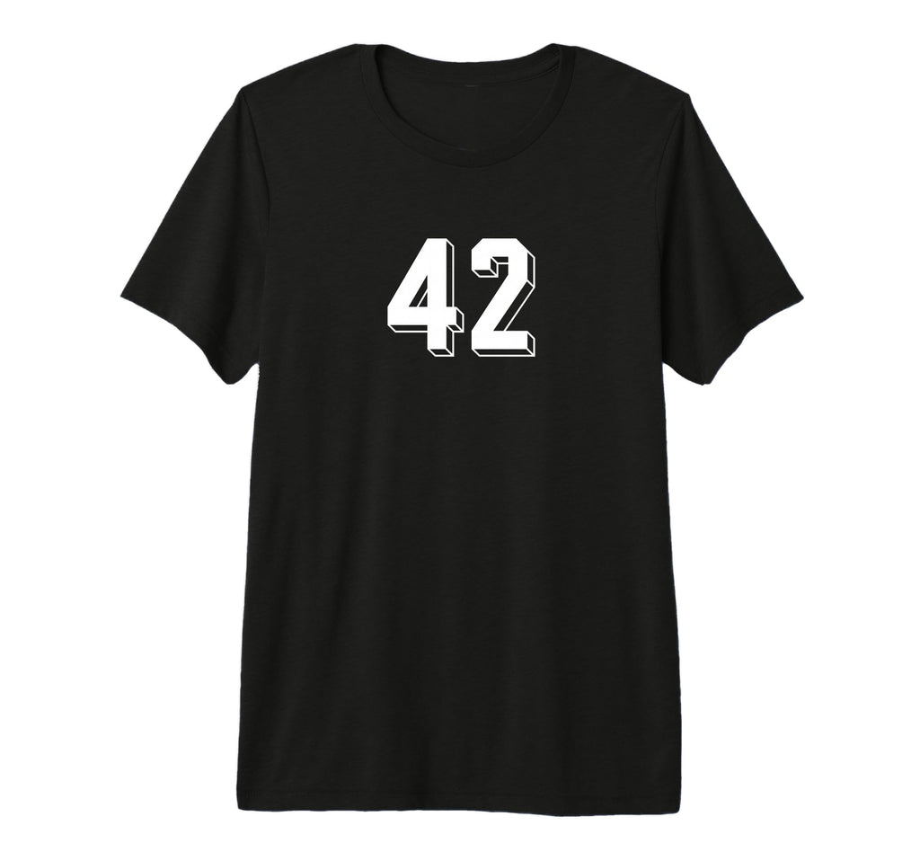 Number 42 80S 90S Soccer Team Jersey T-Shirt - Custom Art Print for Adults - T-Shirt, Sweatshirt, Hoodie