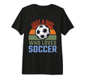 Just Who Loves Soccer Soccer Player Tri T-Shirt - Custom Art Print Unisex - T-Shirt, Sweatshirt, Hoodie