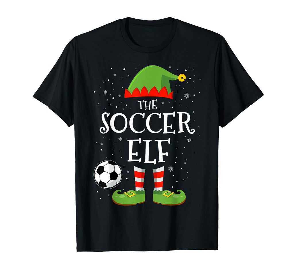 Soccer Elf Funny Matching Family Pajama T-Shirt - Trendy Graphic for Adults - T-Shirt, Sweatshirt, Hoodie